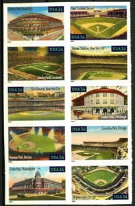 Baseball's Legendary Playing Fields MNH Complete Block of 10 Scotts 3510 to 3519 - Picture 1 of 2