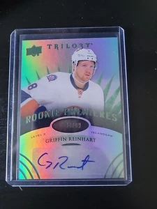 2014-15 UD Trilogy Hockey Griffin Reinhart Rookie Premieres Auto /99 Level 2 NYI - Picture 1 of 2