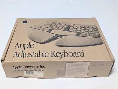 Vintage Apple RARE ergonomic keyboard model Boxed Cables M1242 - SUPER NICE! - Image 1 of 4
