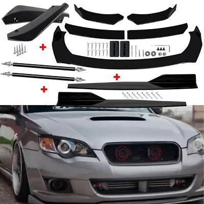 For Subaru Legacy Front Rear Bumper Lip Spoiler Body Kit Splitter Side Skirt - Image 1 of 4