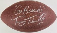TOMMY TUBERVILLE SIGNED NFL FOOTBALL CINCINNATI BEARCATS AUBURN AUTOGRAPH COA J5