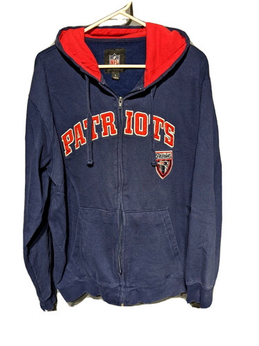 VETEMENTS Felpa con cappuccio e zip intera grande NFL Team Apparel New England Patriots