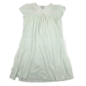 Miss Elaine Short Sleeve Short Length Nightgown Medium Womens Mint Light Green M - Picture 1 of 7