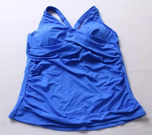 Jantzen Women's Louise Wrap Front Underwire Tankini Top BL1 Cobalt Size 12 - Bild 1 von 4