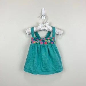 Mini Boden Embroidered Jersey Vest Corsico Blue Tank Top Toddler Girl 2-3 - Picture 1 of 5