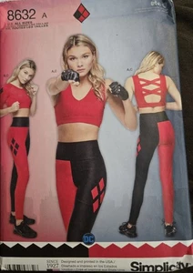 Simplicity Pattern 8632 Sz 6-24 Knit Sports Bra 30A-44G Top Leggings Gym - Picture 1 of 2