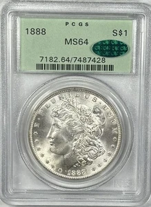1888-P Morgan Dollar $1 PCGS MS64 CAC - OGH Old Holder - Picture 1 of 2