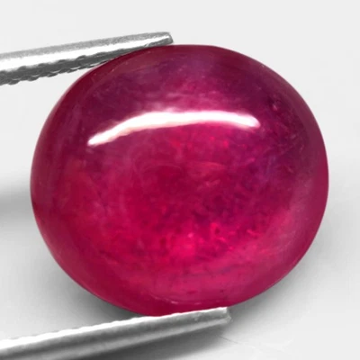 7.16Ct. Natural Gemstone Ruby Red Color Oval Cabochon Mozambique Sparkling! - Image 1 of 4