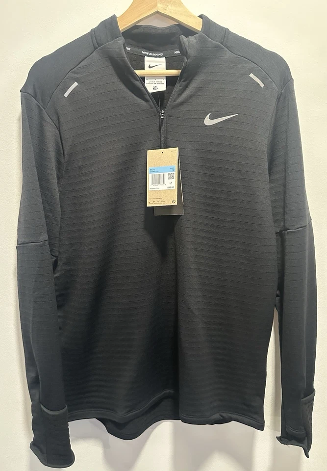 ️ NIKE THERMA SPHERE 3.0 ELEMENT DRI FIT RUNNING HALF ZIP CU6087-010 SZ M