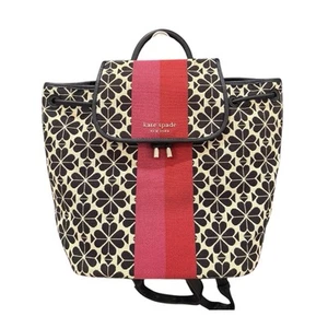 Kate Spade Flower Jacquard Stripe Medium Flap Backpack - Picture 1 of 14