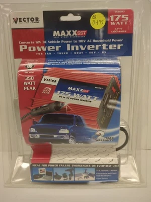 New Vector Maxx SST 175 Watt DC To AC Power Inverter 350 Watt Peak VEC060 - Image 1 of 4