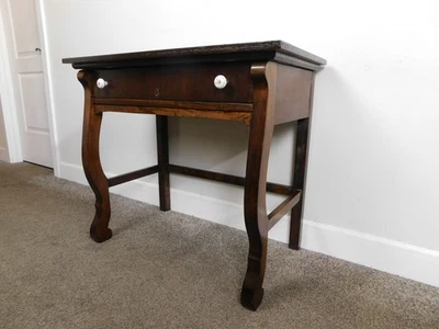 Vintage Empire Restored Console Sofa Table Dark Finish w Drawr Vanity 31"W Desk - Image 1 of 4