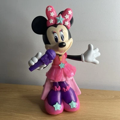 "Estatuilla Disney Minnie Mouse Popstar 11"" rara superestrella oficial Minnie" Foto 1 de 4