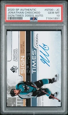2020-21 UD SP Authentic Sign Of The Times 2000s JONATHAN CHEECHOO Auto PSA 10 - Image 1 of 2