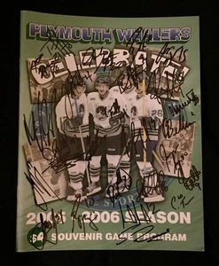 2005/06 Plymouth Whalers Team Signed Game Program James Neal - Picture 1 of 1