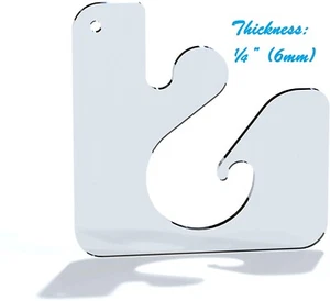 Free Motion Quilting Templates Acrylic Heart Border Template ¼” Quilting Ruler - Picture 1 of 9