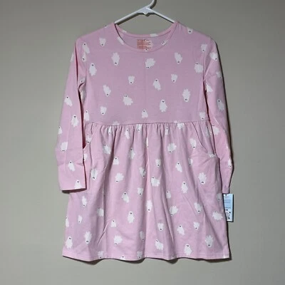 Vestido fantasma Cat & Jack para niñas talla M (8). ¡NUEVO CON ETIQUETAS! Vestido rosa manga larga con bolsillos Foto 1 de 4