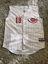 Joey Votto Cincinnati Reds Men's Pin Striped Sleeveless Jersey Sz 52