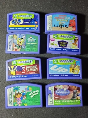 Lot of 8 Leap Frog Leapster LeapPad Games Dora, Wolverine, Sponge Bob, Wall E - Image 1 of 2