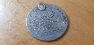 20 KREUZER PENNANT COIN SILVER 1764 Friedrich Christian - Picture 1 of 7