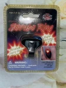 STROBE RING 2003 Disco Lights Black Ring Costume Accessory Glow Party Halloween - Picture 1 of 5