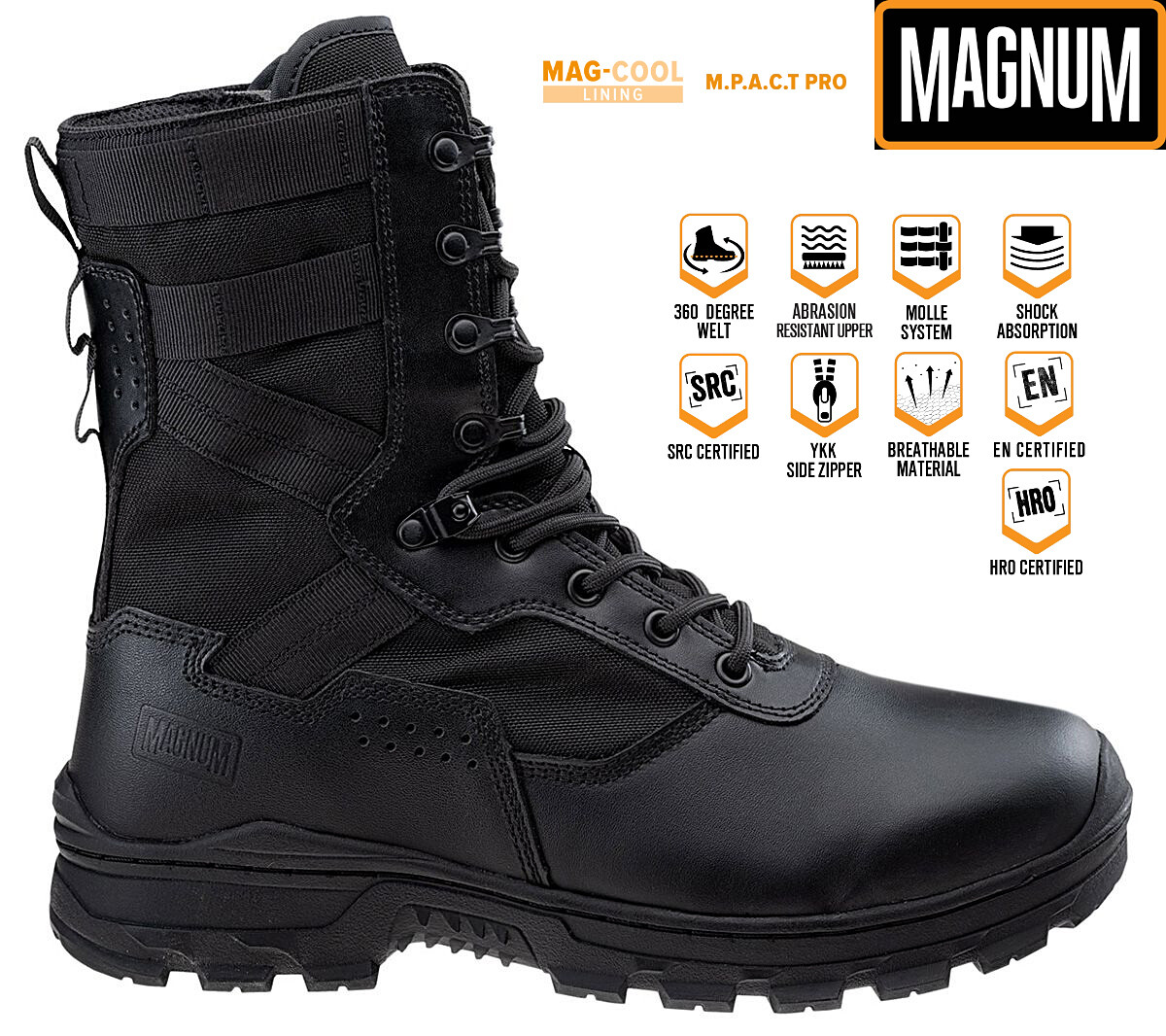 Bottes Ranger Magnum Viper Pro 8.0+ - Cuir Et Mesh, Semelle Antidérapante, Certification EN ISO