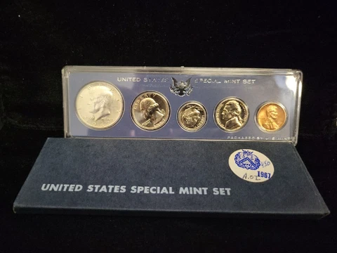 1967 SMS Special Mint Set w/ Box | See Pics | 40% Kennedy Cover