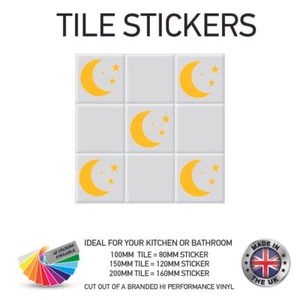 VTS72 Moon Vinyl Wall Tile Sticker Decal Kitchen Home Decor 3 Size Available - Imagen 1 de 2