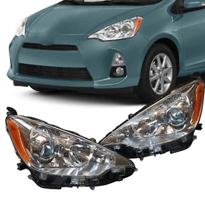 Headlights For 2012-2014 Toyota Prius C Pair Halogen Headlamps Left & Right Side - Picture 1 of 17