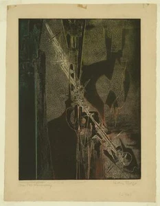Photo:From the observatory,abstract prints,art,cellocuts,Boris Margo,c1946 - Picture 1 of 1