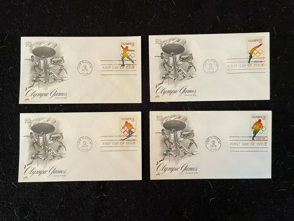 FIRST DAY OF ISSUE FDC - LOT OF 4 - 1976 OLYMPICS #1 - ARTCRAFT  - Image 1 of 1