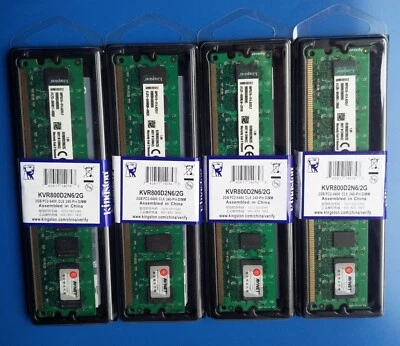 4 X 2Gb 8 Gb 800MHz DDR2-800 PC2-6400U Memoria RAM DDR2 PC fisso DESKTOP 240 pin - Immagine 1 di 4