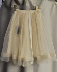 NWT NEW jnby by JNBY Ivory champagne patch tulle Skirt 6/8 y - Picture 1 of 2