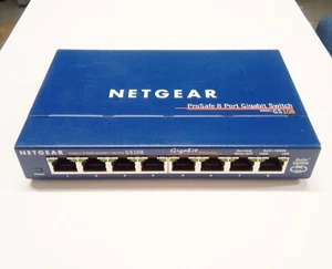 NETGEAR GS108 Ethernet Switch with AC Adapter - Picture 1 of 4