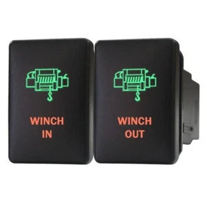 WINCH IN WINCH OUT 9002AGRM Push switch 12V LED green red momentary For Toyot... - Imagen 1 de 1