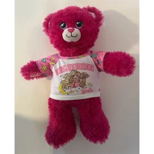 Build-A-Bear Barbie Pink Sparkle Plüschbär mit T-Shirt Limited Edition - Bild 1 von 7