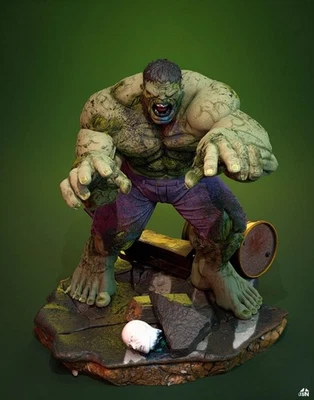 DIGITAL Hulk Zombie SAVAGE STL archivo 3d LISTO PARA IMPRIMIR INCREÍBLE figura estatua Foto 1 de 2