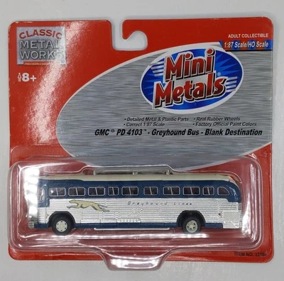 Classic Metal Works 32104 HO Scale GMC PD 4103 Greyhound Bus - Blank Destination - Image 1 of 2