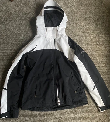 Columbia Titanium Jacket Womens Medium Black White Tech Interchange with hood - Image 1 of 4
