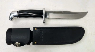 Cuchillo de hoja fija Buck USA 119 con funda 1972-1986 como nuevo Foto 1 de 4