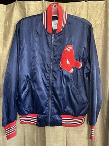 Vintage 1960s BOSTON RED SOX Nylon Zip-Down Teammate Stitched L Jacket.  “RM” - Picture 1 of 12