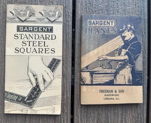 Vtg 20s 30s Sargent PLANES + Steel Squares CATALOG Booklet LOT Urbana Illinois - Picture 1 of 9