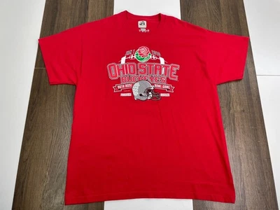 Camisa J America Talla XL Roja Ohio State Buckeyes Universidad 96TH Rose Bowl Game Foto 1 de 4