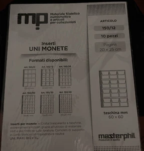 MASTERPHIL - INSERTI UNI MONETE - taschino 60x60 - pag. da 20x25 cm - 10 pezzi - Picture 1 of 2