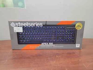 SteelSeries Apex 100 Gaming Keyboard Blue Backlit Fully Customisable PC/MAC - Picture 1 of 2