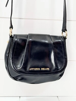Bolso Bandolera Antonio Melani Cuero Negro Foto 1 de 4