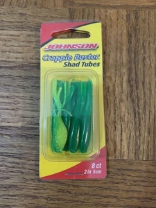 Johnson CBSTB2-GCHS Crappie Buster Shad Tubes 2"(5cm)1ea 8pk-NEW-SHIPS N 24  HRS - Picture 1 of 5