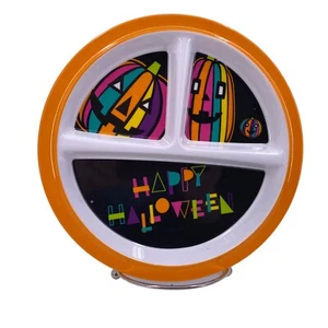 Target Happy Halloween Childs Divided Melamine Plate 8.5" Round 3 Sections - Picture 1 of 8
