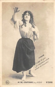 CPA CELEBRITE / Mlle DE CRAPONNE /ARTISTE DE CABARET /FEMME 1900 / ART NOUVEAU - Picture 1 of 1