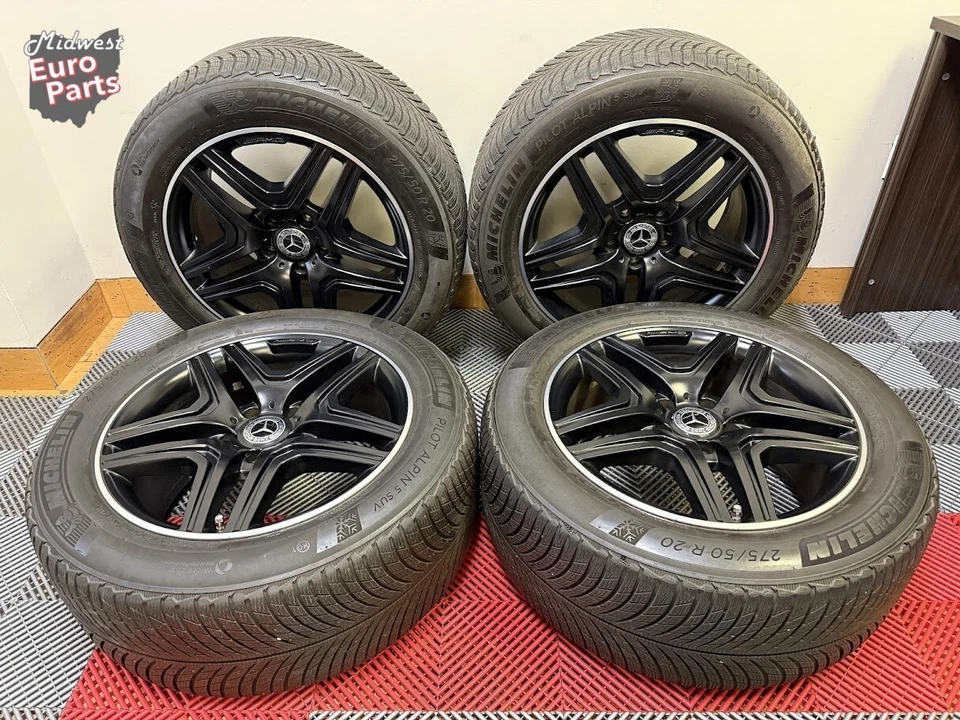 OEM 20" 2013-18 Mercedes Benz G Wagon G63 G550 AMG Rims Wheels Tires Satin Black - Image 1 of 4